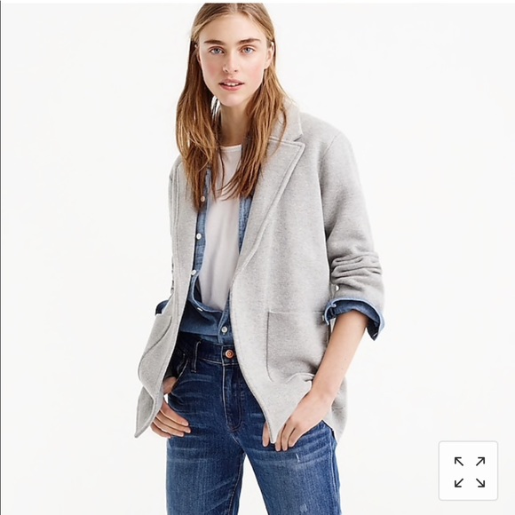 J. Crew Lightweight Sweat Blazer - Gray - Picture 3 of 5